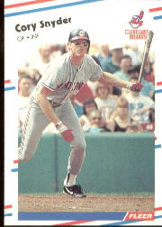 1988 Fleer Baseball Cards      615     Cory Snyder